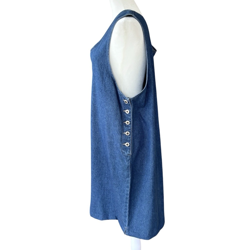 Denim Dress Womens 18W Embroidered Flag Patriotic Carolina Colours Jumper - Picture 5 of 10
